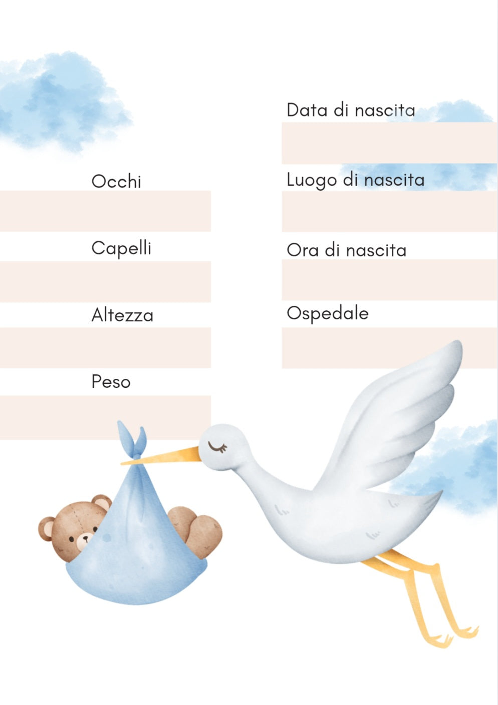 Libro nascita orsetto🐻